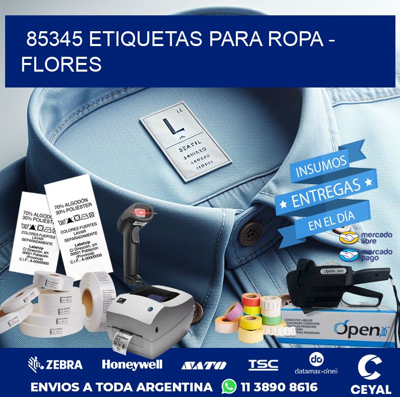 85345 ETIQUETAS PARA ROPA – FLORES