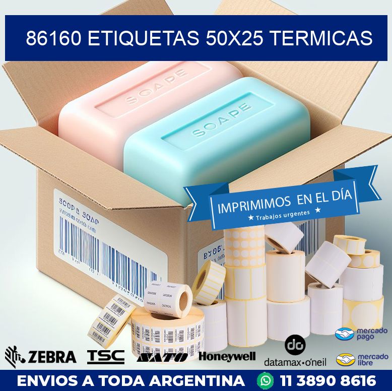 86160 ETIQUETAS 50X25 TERMICAS