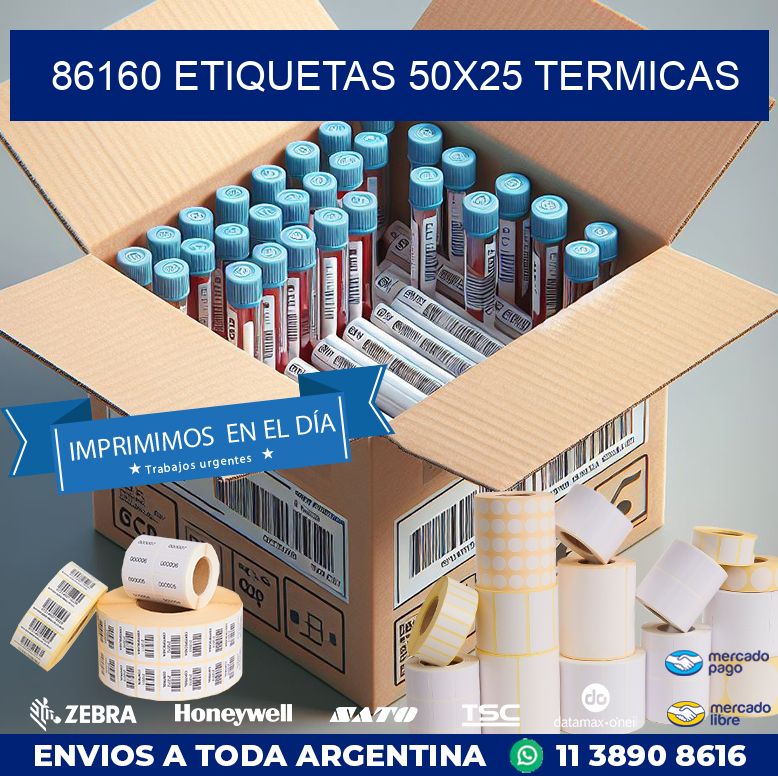 86160 ETIQUETAS 50X25 TERMICAS