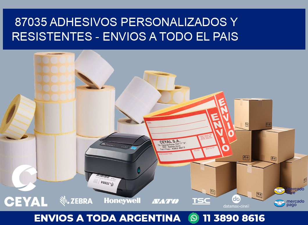 87035 ADHESIVOS PERSONALIZADOS Y RESISTENTES - ENVIOS A TODO EL PAIS