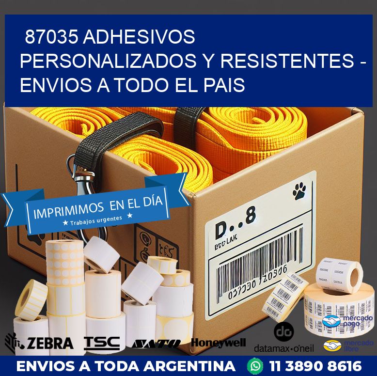 87035 ADHESIVOS PERSONALIZADOS Y RESISTENTES – ENVIOS A TODO EL PAIS