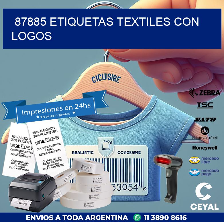 87885 ETIQUETAS TEXTILES CON LOGOS