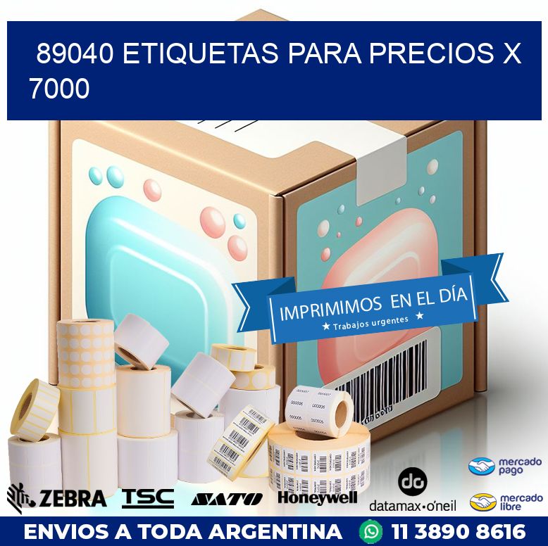 89040 ETIQUETAS PARA PRECIOS X 7000