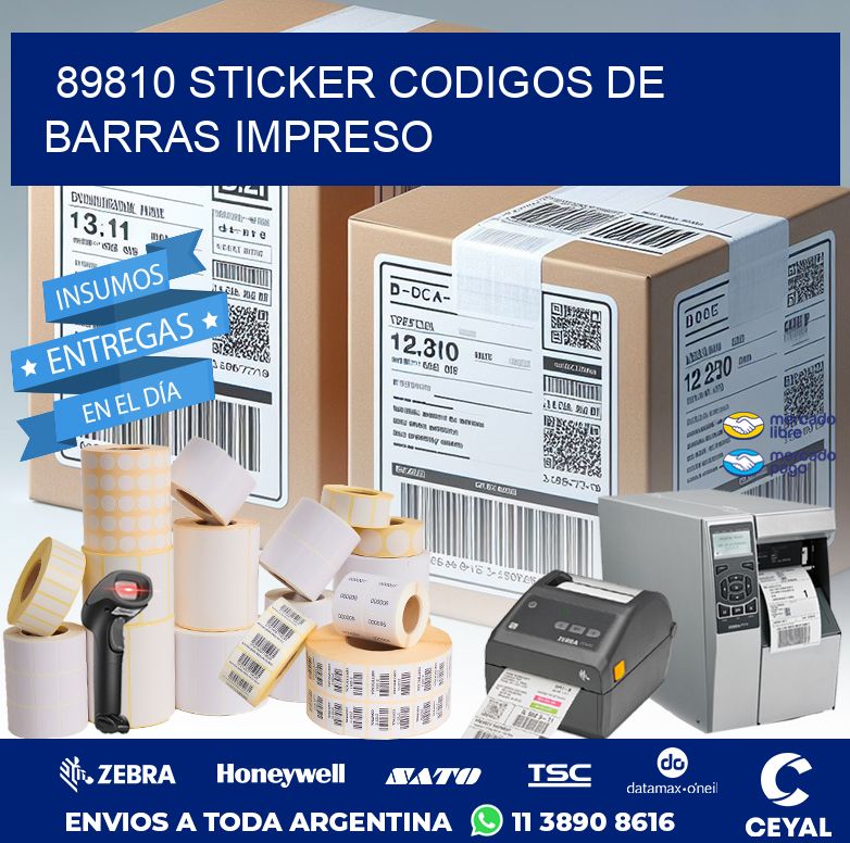 89810 STICKER CODIGOS DE BARRAS IMPRESO