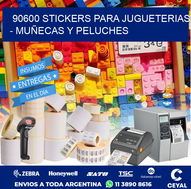 90600 STICKERS PARA JUGUETERIAS - MUÑECAS Y PELUCHES