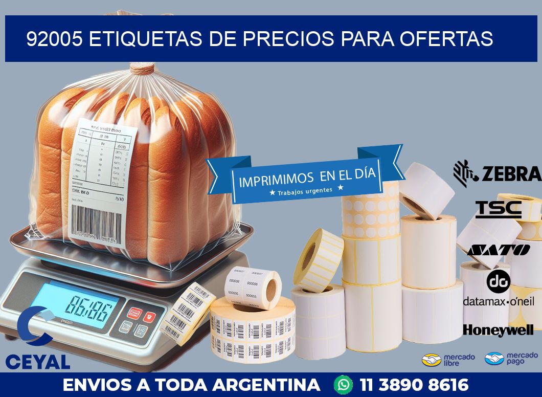 92005 ETIQUETAS DE PRECIOS PARA OFERTAS