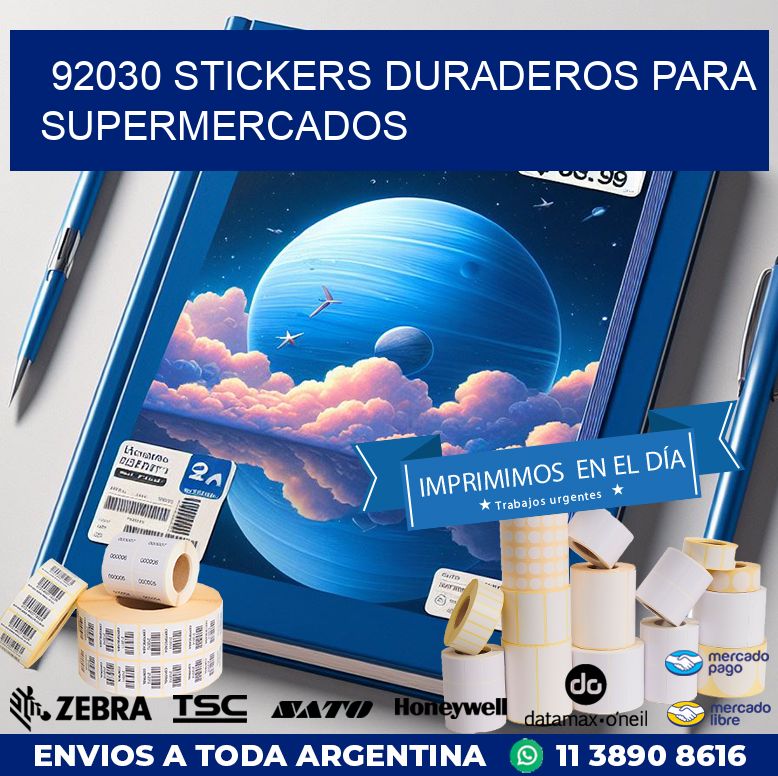 92030 STICKERS DURADEROS PARA SUPERMERCADOS