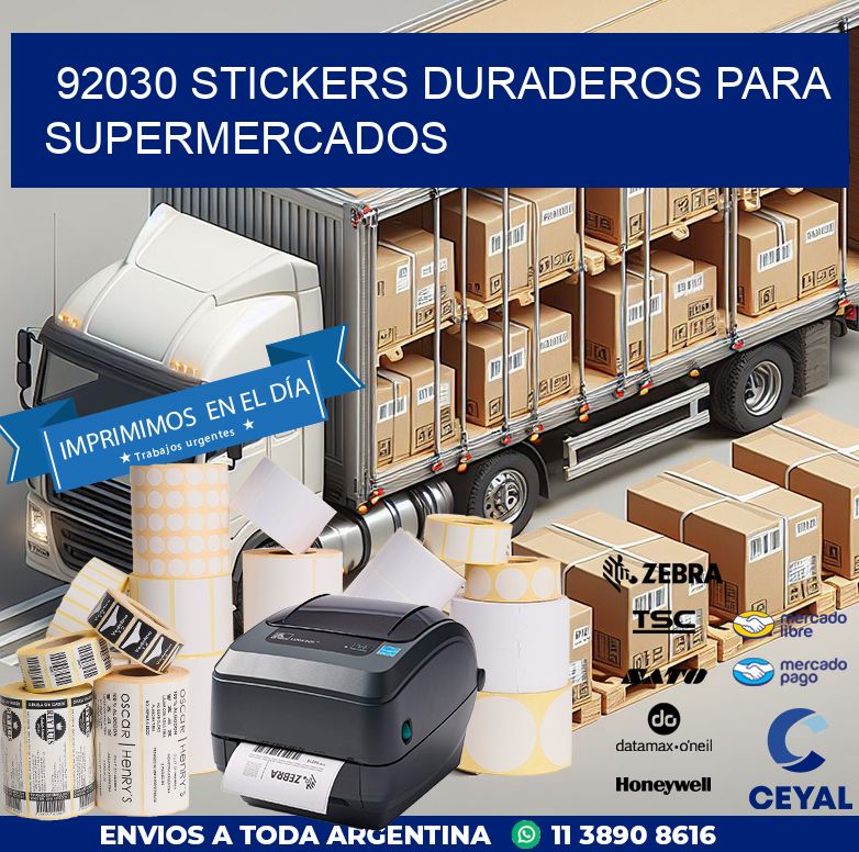 92030 STICKERS DURADEROS PARA SUPERMERCADOS
