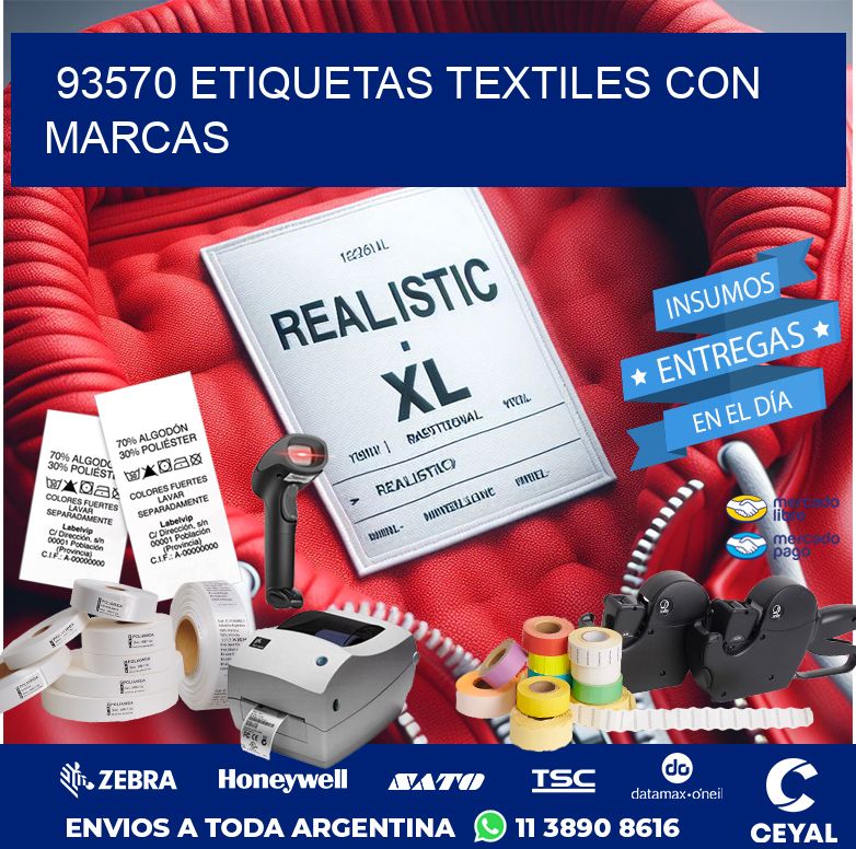 93570 ETIQUETAS TEXTILES CON MARCAS