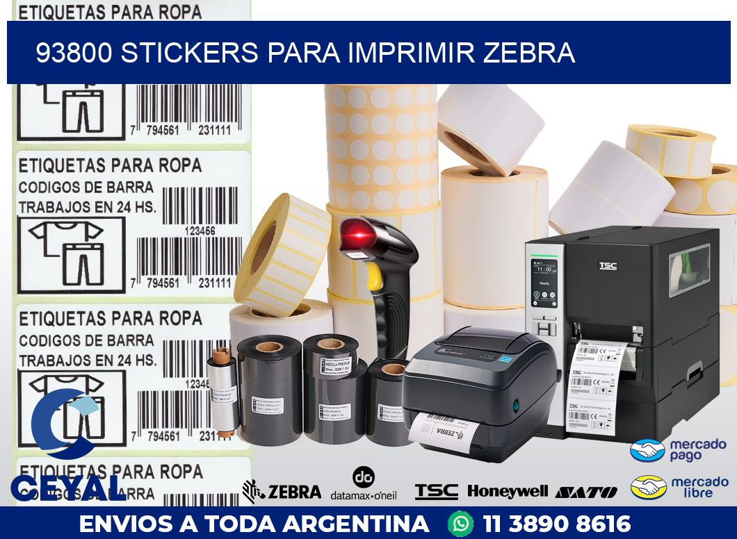 93800 STICKERS PARA IMPRIMIR ZEBRA