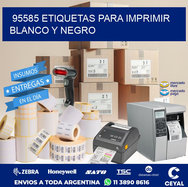 95585 ETIQUETAS PARA IMPRIMIR BLANCO Y NEGRO