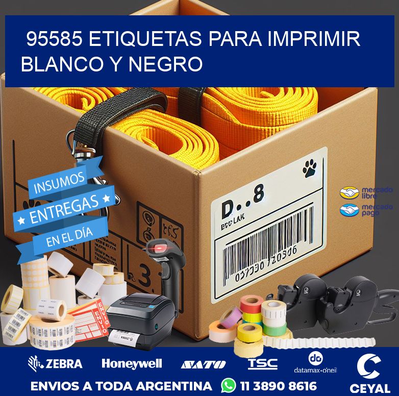 95585 ETIQUETAS PARA IMPRIMIR BLANCO Y NEGRO