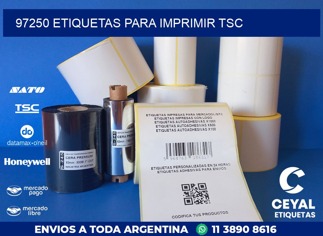 97250 ETIQUETAS PARA IMPRIMIR TSC