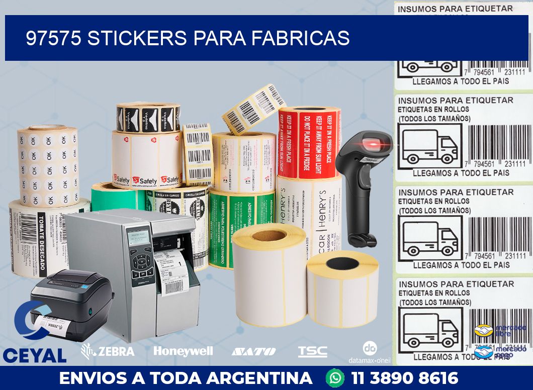 97575 STICKERS PARA FABRICAS