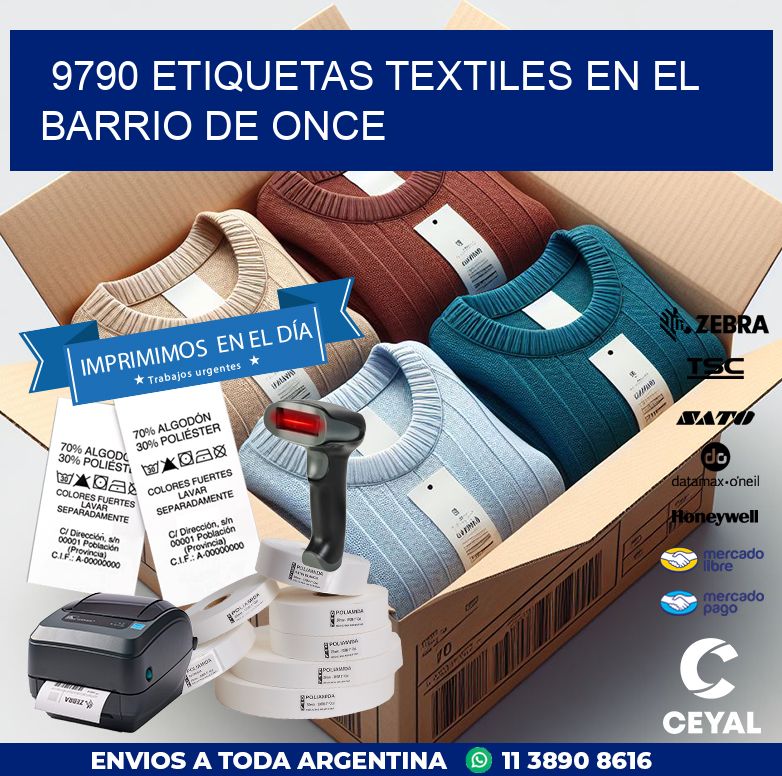 9790 ETIQUETAS TEXTILES EN EL BARRIO DE ONCE