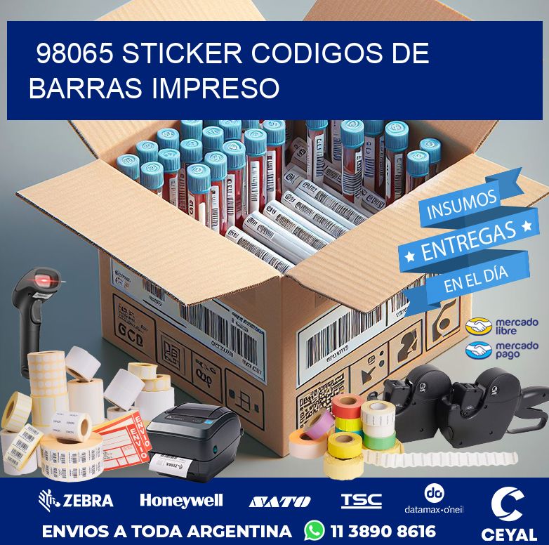 98065 STICKER CODIGOS DE BARRAS IMPRESO