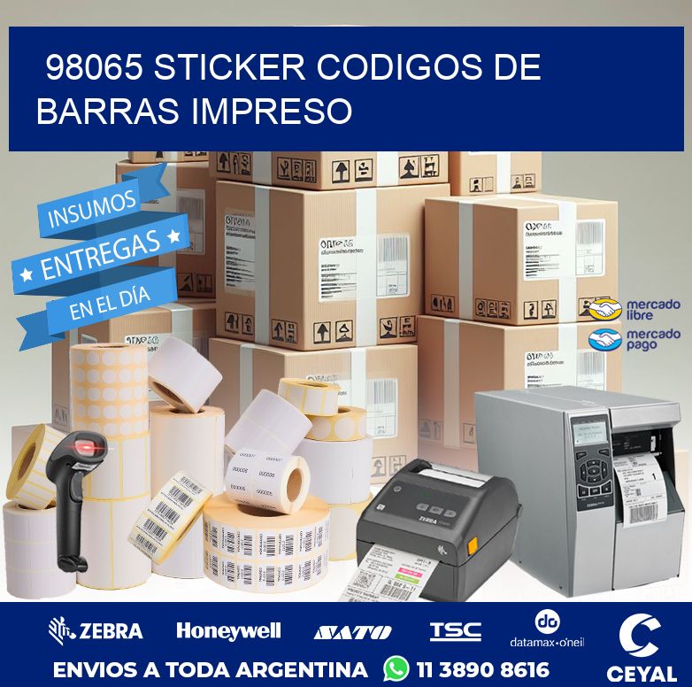 98065 STICKER CODIGOS DE BARRAS IMPRESO