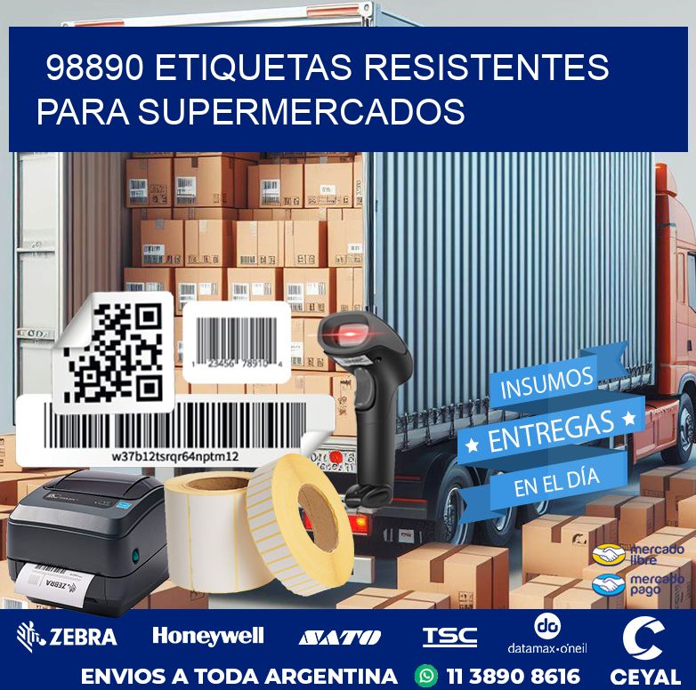 98890 ETIQUETAS RESISTENTES PARA SUPERMERCADOS