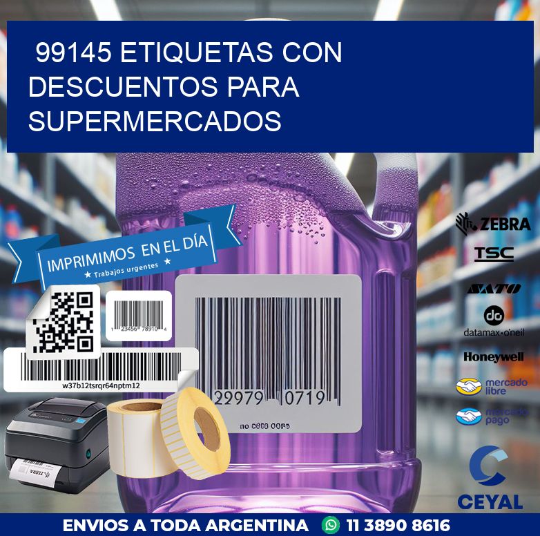 99145 ETIQUETAS CON DESCUENTOS PARA SUPERMERCADOS