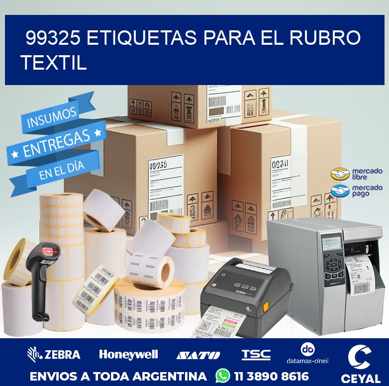 99325 ETIQUETAS PARA EL RUBRO TEXTIL