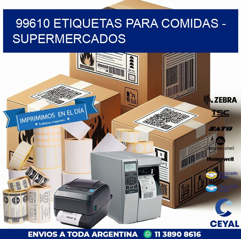 99610 ETIQUETAS PARA COMIDAS - SUPERMERCADOS