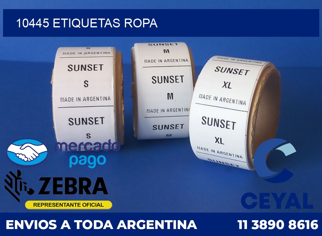 10445 ETIQUETAS ROPA