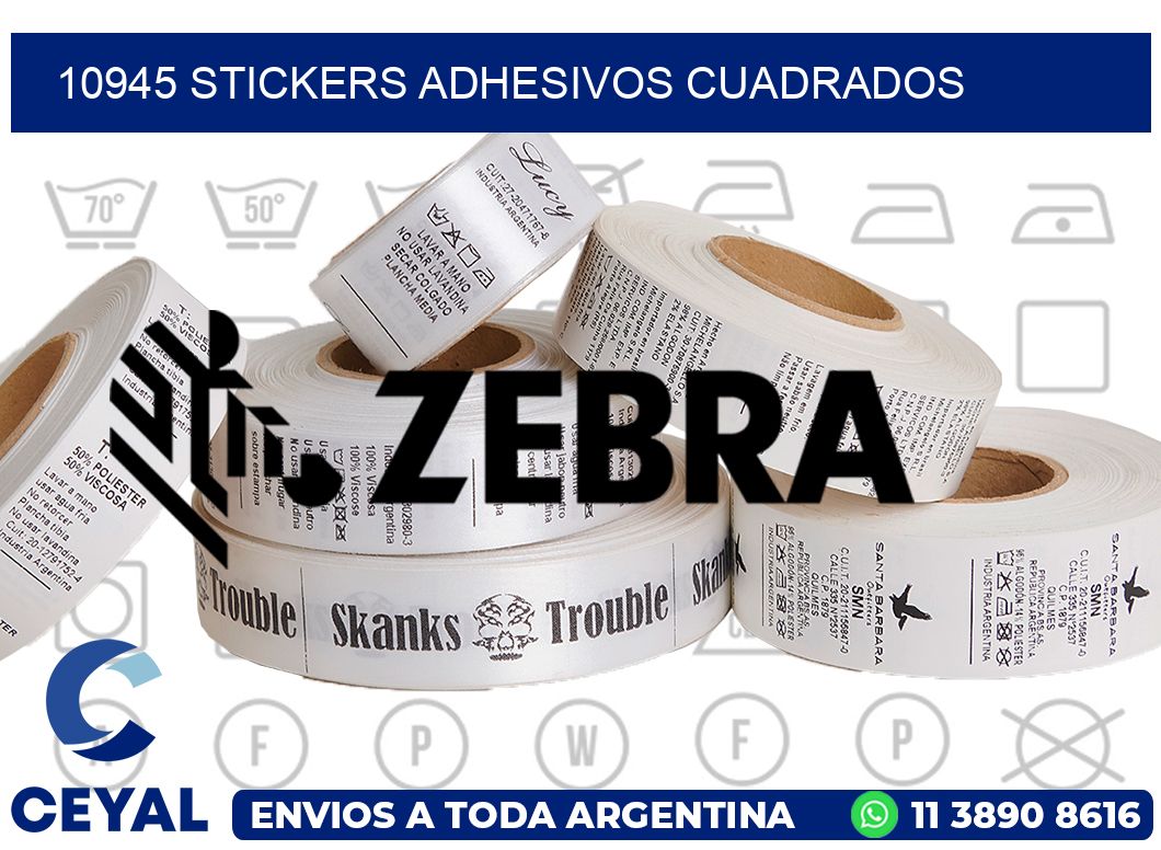 10945 stickers adhesivos cuadrados