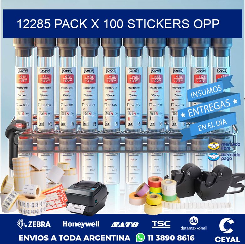 12285 PACK X 100 STICKERS OPP