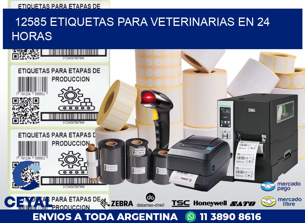 12585 ETIQUETAS PARA VETERINARIAS EN 24 HORAS