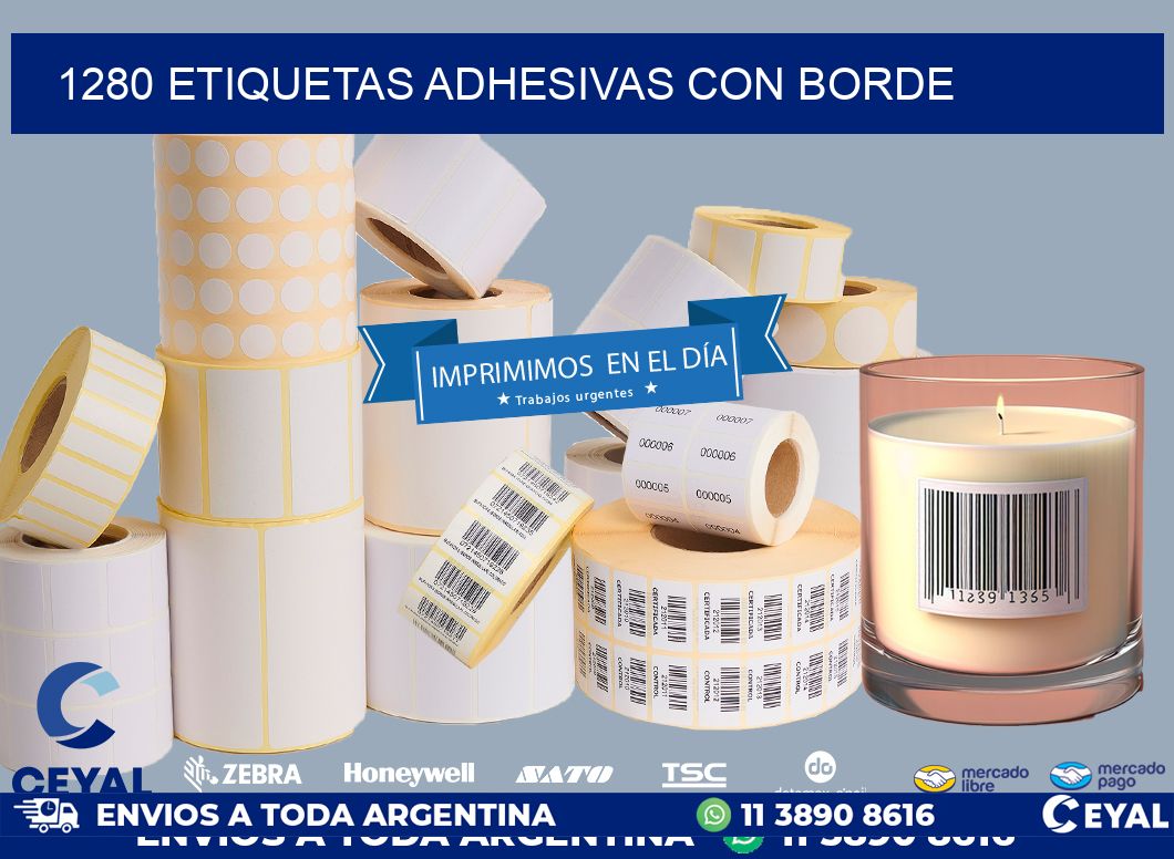 1280 ETIQUETAS ADHESIVAS CON BORDE