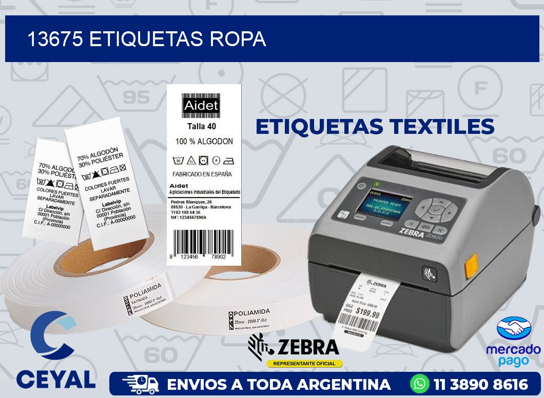 13675 ETIQUETAS ROPA
