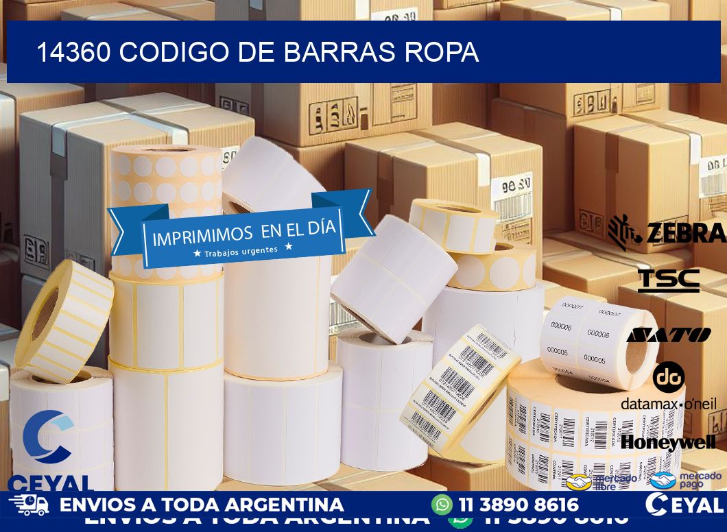 14360 CODIGO DE BARRAS ROPA