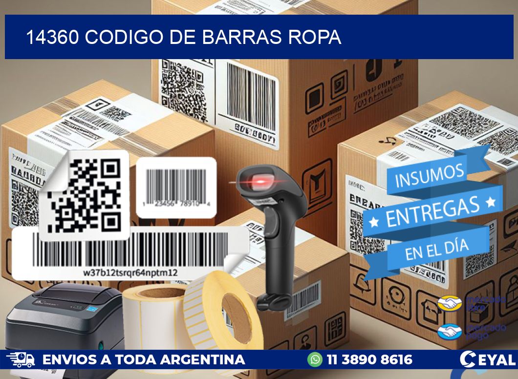 14360 CODIGO DE BARRAS ROPA
