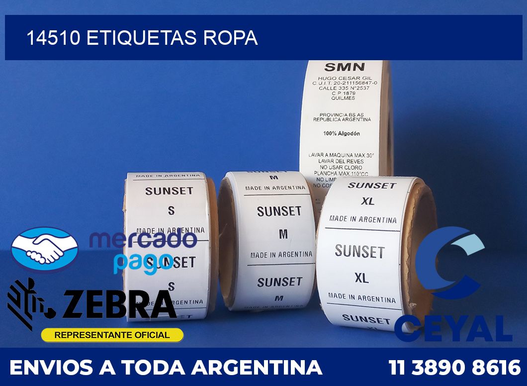 14510 ETIQUETAS ROPA