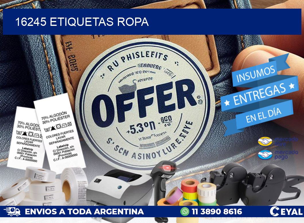 16245 ETIQUETAS ROPA