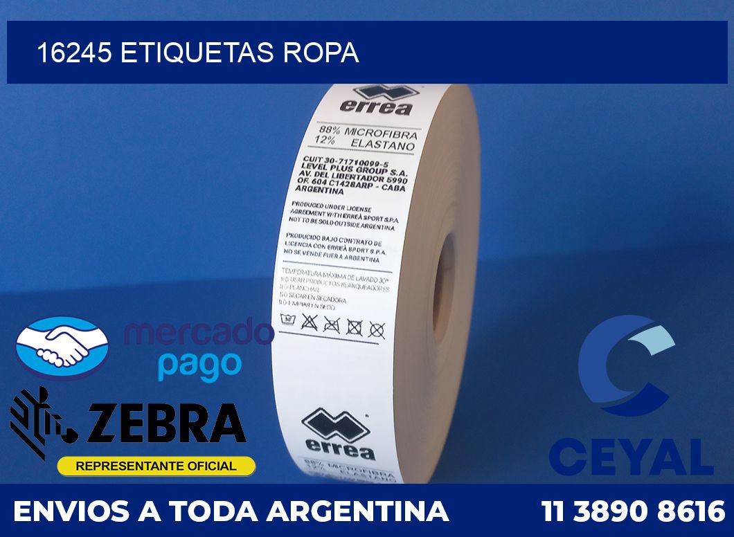 16245 ETIQUETAS ROPA