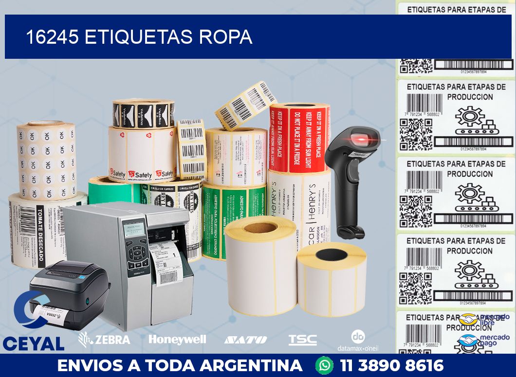 16245 ETIQUETAS ROPA