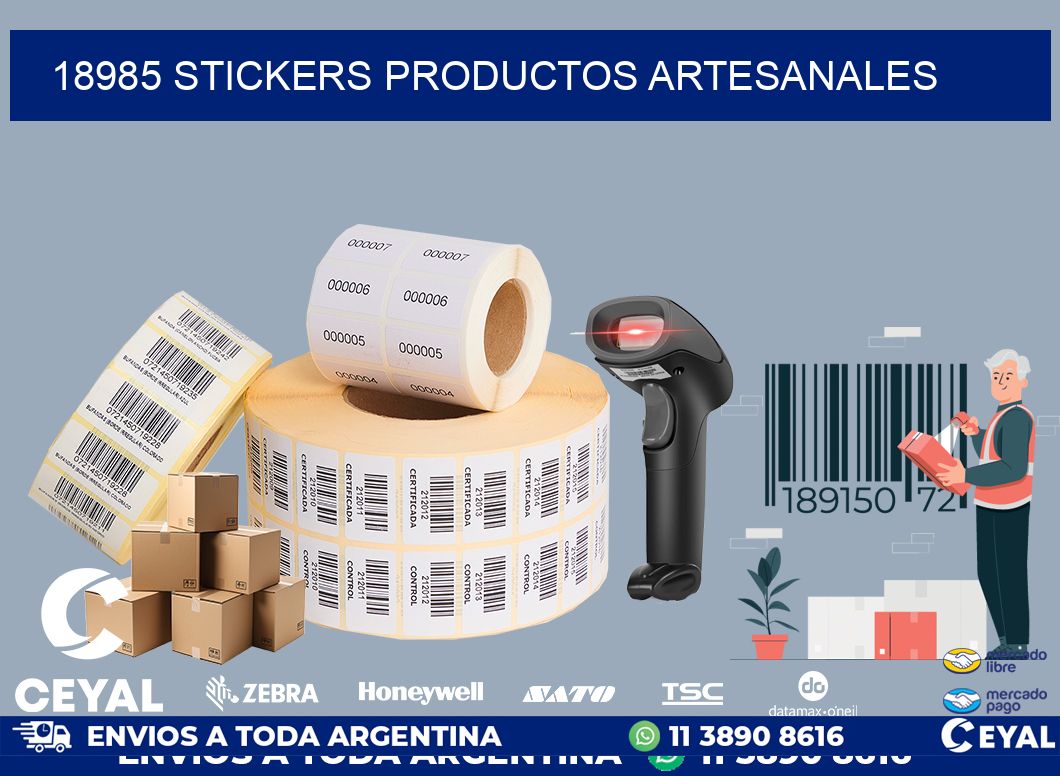 18985 stickers productos artesanales