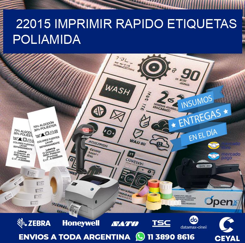 22015 IMPRIMIR RAPIDO ETIQUETAS POLIAMIDA