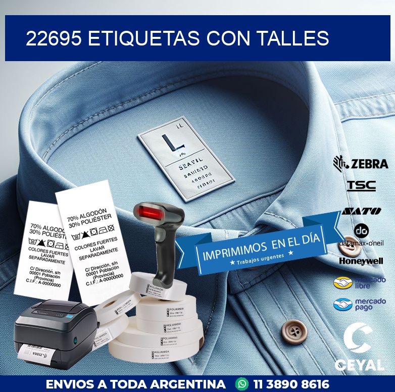 22695 ETIQUETAS CON TALLES