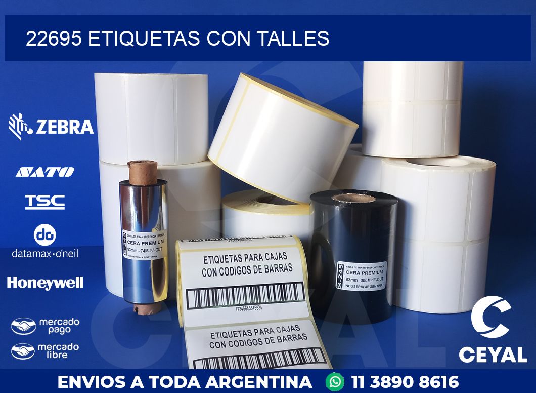 22695 ETIQUETAS CON TALLES