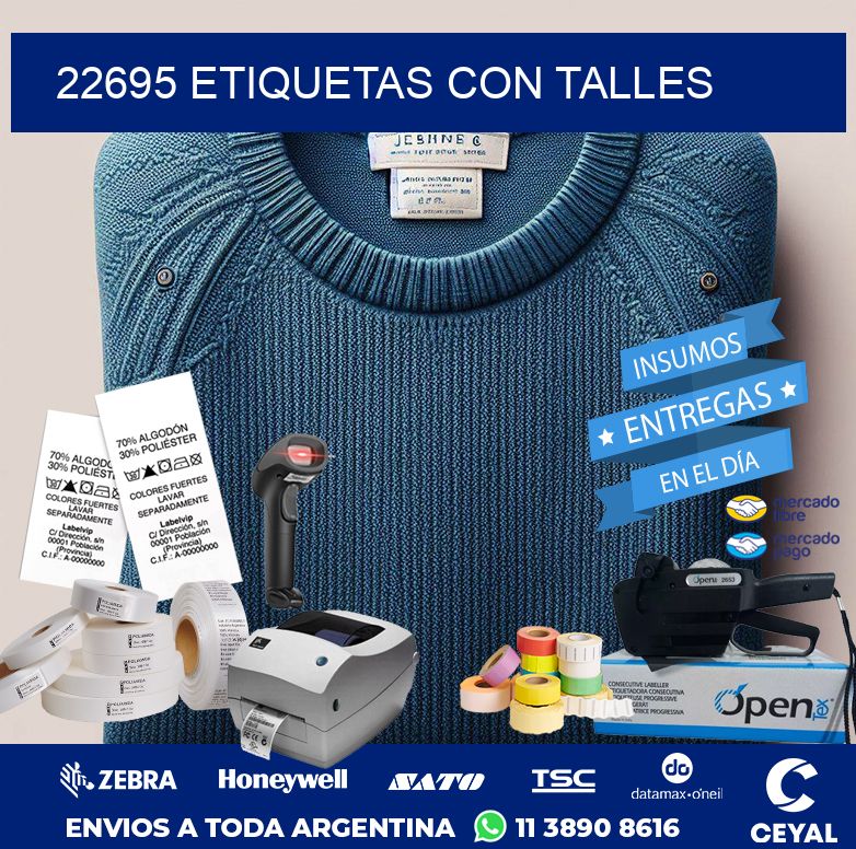 22695 ETIQUETAS CON TALLES