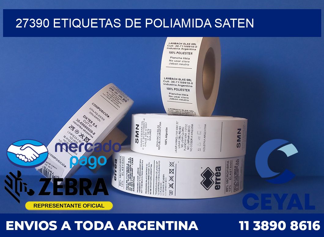 27390 ETIQUETAS DE POLIAMIDA SATEN