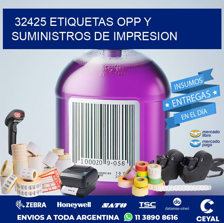 32425 ETIQUETAS OPP Y SUMINISTROS DE IMPRESION