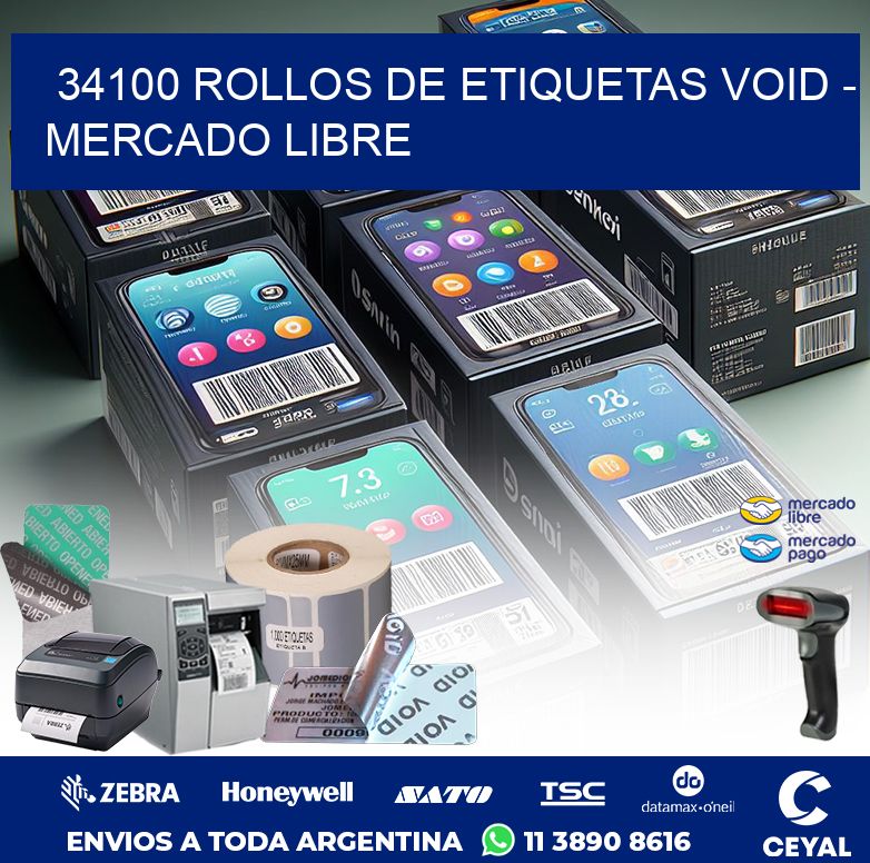 34100 ROLLOS DE ETIQUETAS VOID – MERCADO LIBRE