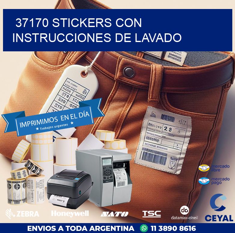 37170 STICKERS CON INSTRUCCIONES DE LAVADO
