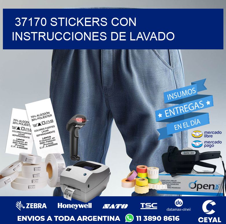37170 STICKERS CON INSTRUCCIONES DE LAVADO