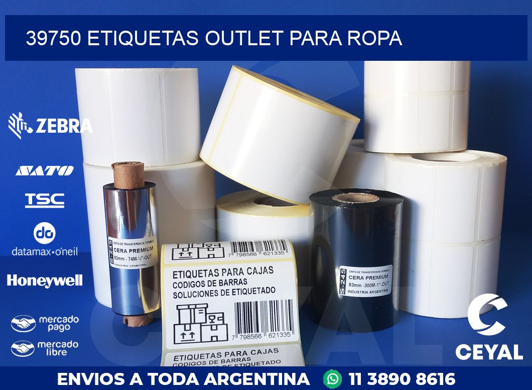 39750 ETIQUETAS OUTLET PARA ROPA