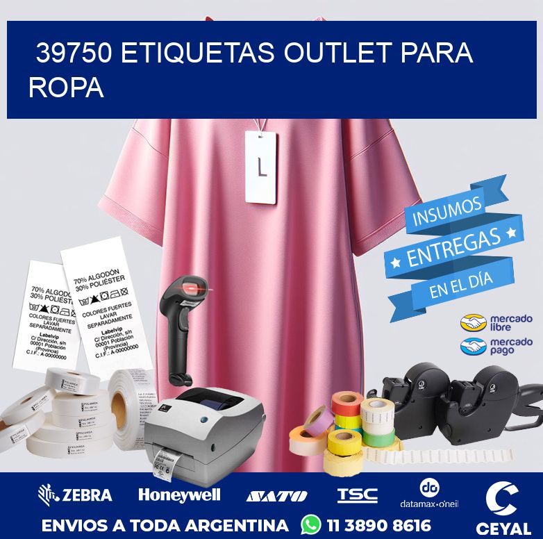 39750 ETIQUETAS OUTLET PARA ROPA