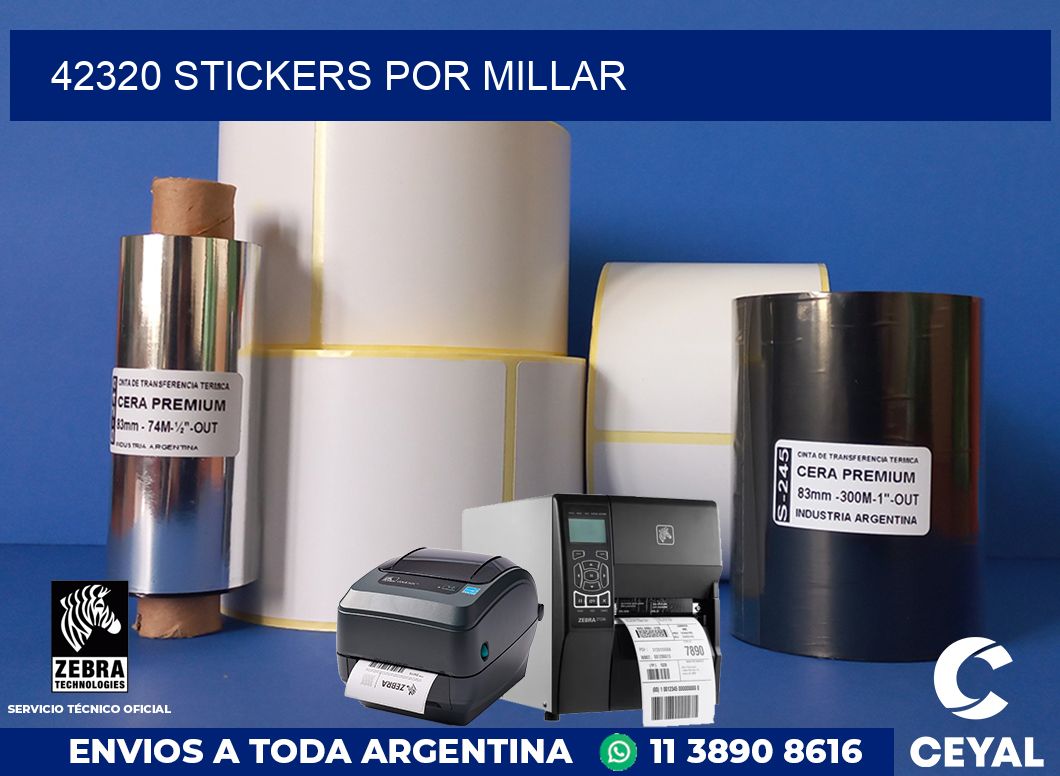 42320 STICKERS POR MILLAR
